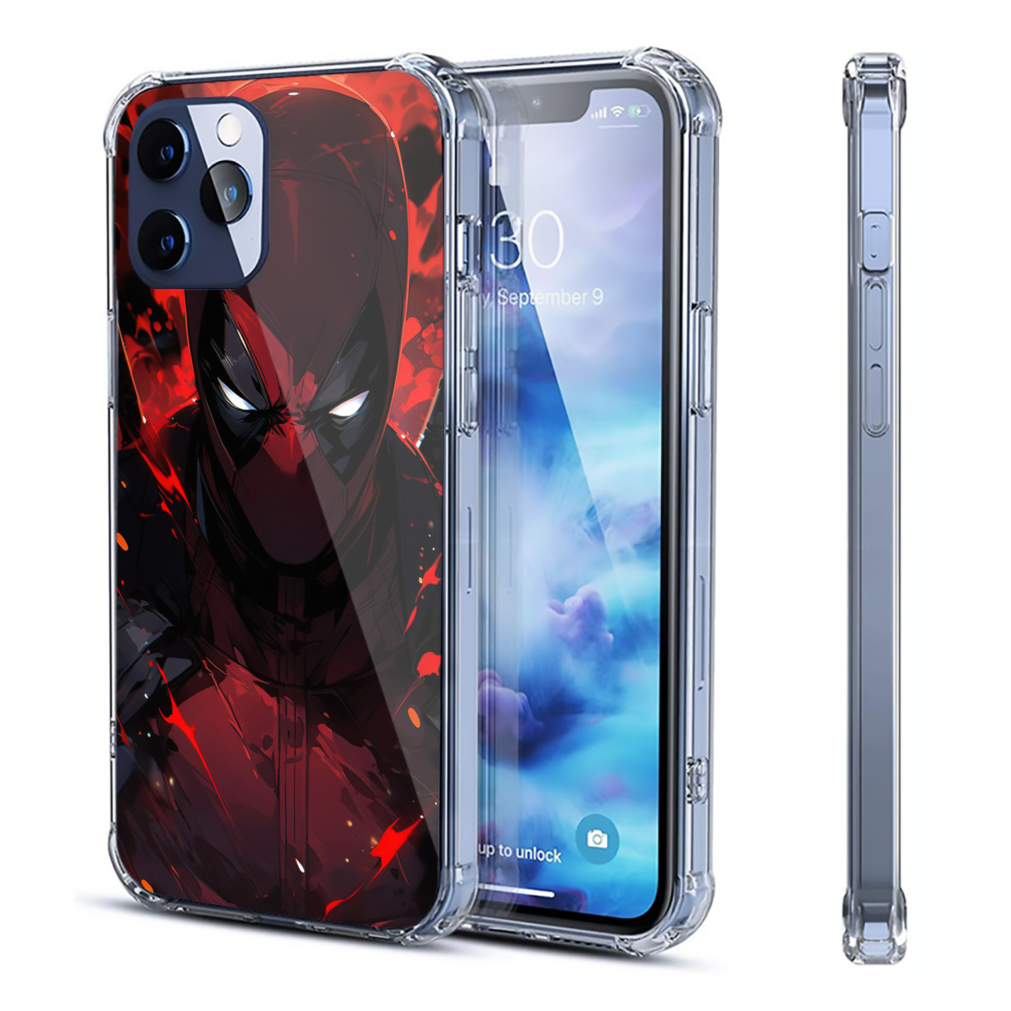 （画像用） Deadpool デッドプール 【iPhone 12シリーズ対応】透明スマホケース（クリアソフトケース）